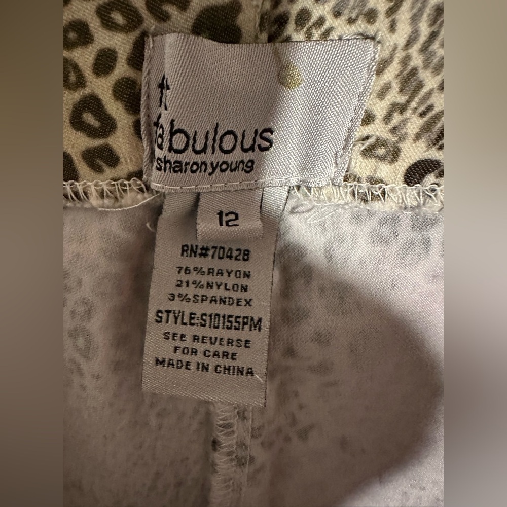 Sharon Young Leopard Cheetah Print Pants - Picture 6 of 11